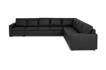 Crazy 7-sits Vändbar L-formad XX-Large Hörnsoffa i Konstläder - Svart - Products - Möbler - Soffa - Hörnsoffa