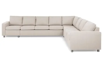 Crazy 7-sits Vändbar L-formad XX-Large Hörnsoffa i Tyg - Beige - Products - Möbler - Soffa - Hörnsoffa