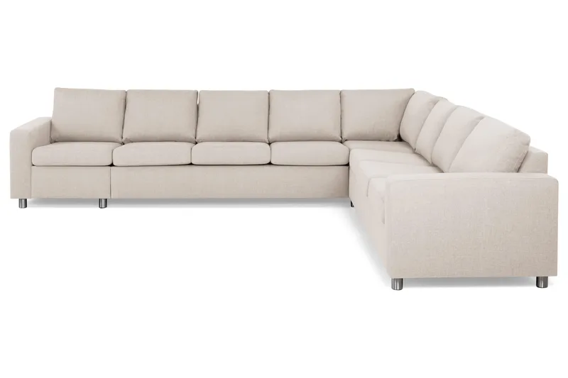 Crazy 7-sits Vändbar L-formad XX-Large Hörnsoffa i Tyg - Beige - Products - Möbler - Soffa - Hörnsoffa