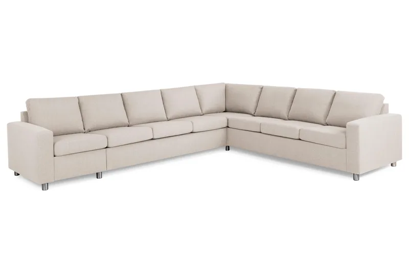 Crazy 7-sits Vändbar L-formad XX-Large Hörnsoffa i Tyg - Beige - Products - Möbler - Soffa - Hörnsoffa