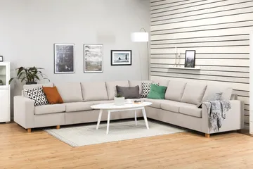 Crazy 7-sits Vändbar L-formad XX-Large Hörnsoffa i Tyg - Beige - Products - Möbler - Soffa - Hörnsoffa