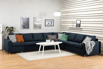 Crazy 7-sits Vändbar L-formad XX-Large Hörnsoffa i Tyg - Blå - Products - Möbler - Soffa - Hörnsoffa