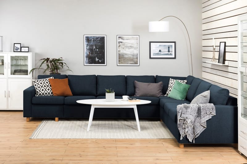Crazy 7-sits Vändbar L-formad XX-Large Hörnsoffa i Tyg - Blå - Products - Möbler - Soffa - Hörnsoffa