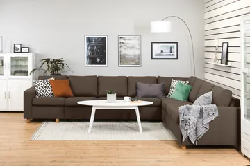 Crazy 7-sits Vändbar L-formad XX-Large Hörnsoffa i Tyg - Brun - Products - Möbler - Soffa - Hörnsoffa