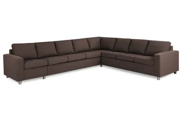 Crazy 7-sits Vändbar L-formad XX-Large Hörnsoffa i Tyg - Brun - Products - Möbler - Soffa - Hörnsoffa