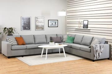 Crazy 7-sits Vändbar L-formad XX-Large Hörnsoffa i Tyg - Grå - Products - M öbler - Soffa - Hörnsoffa