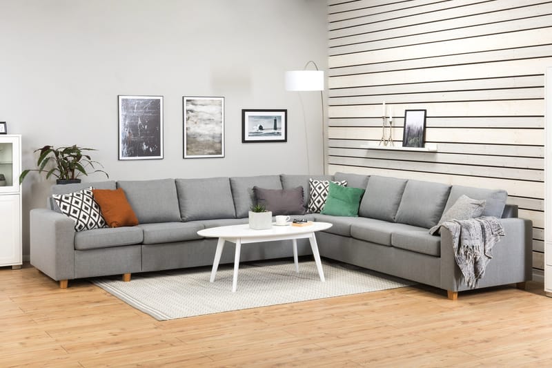 Crazy 7-sits Vändbar L-formad XX-Large Hörnsoffa i Tyg - Grå - Products - Möbler - Soffa - Hörnsoffa