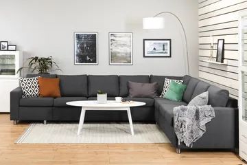 Crazy 7-sits Vändbar L-formad XX-Large Hörnsoffa i Tyg - Mörkgrå - Products - Möbler - Soffa - Hörnsoffa