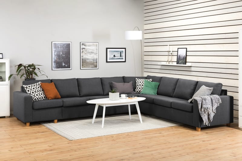 Crazy 7-sits Vändbar L-formad XX-Large Hörnsoffa i Tyg - Mörkgrå - Products - Möbler - Soffa - Hörnsoffa