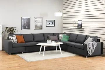 Crazy 7-sits Vändbar L-formad XX-Large Hörnsoffa i Tyg - Mörkgrå - Products - Möbler - Soffa - Hörnsoffa
