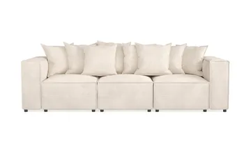 Cubo 4-sits Djup Modulsoffa i Manchester - Beige - Products - Möbler - Soffa - 3 sits soffa