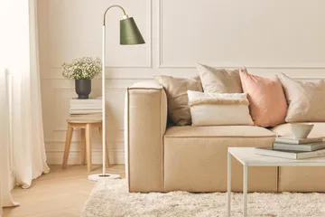 Cubo 4-sits Djup Modulsoffa i Tyg - Beige - Products - Möbler - Soffa - 4 sits soffa