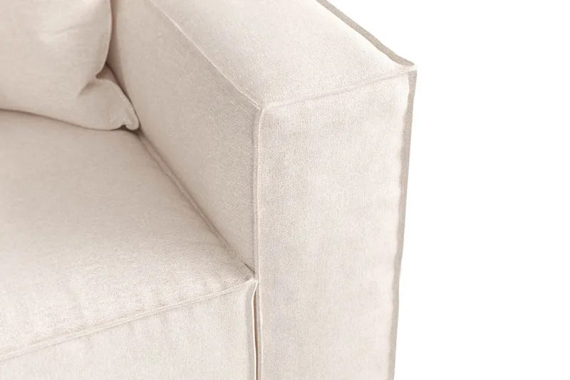 Cubo 4-sits Djup Modulsoffa i Tyg - Beige - Products - Möbler - Soffa - 3 sits soffa