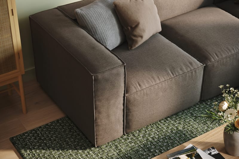 Cubo 4-sits Djup Modulsoffa i Tyg - Grå - Products - Möbler - Soffa - 3 sits soffa
