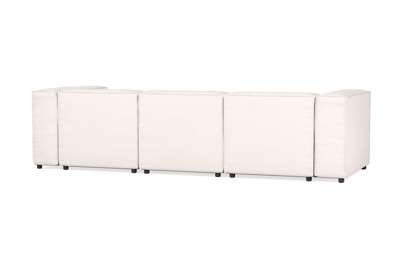 Cubo 4-sits Djup Modulsoffa i Tyg - Vit - Products - Möbler - Soffa - 3 sits soffa