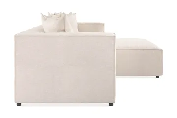Cubo 4-sits L-formad Djup Modulsoffa med Divan i Tyg - Beige - Products - Möbler - Soffa - Divansoffa & schäslongsoffa