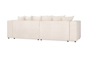 Cubo 4-sits L-formad Djup Modulsoffa med Divan i Tyg - Beige - Products - Möbler - Soffa - Divansoffa & schäslongsoffa