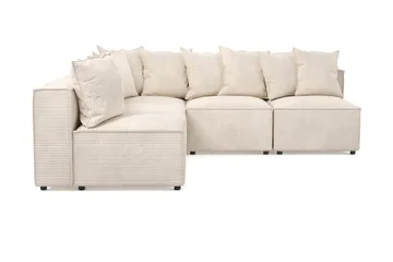 Cubo 5-sits L-formad Djup Modulhörnsoffa i Manchester - Beige - Products - Möbler - Soffa - Hörnsoffa