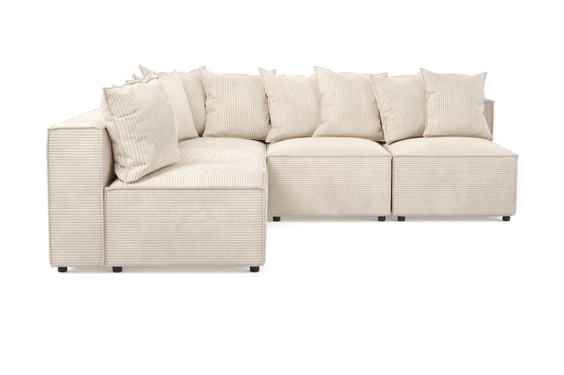 Cubo 5-sits L-formad Djup Modulhörnsoffa i Manchester - Beige - Products - Möbler - Soffa - Hörnsoffa