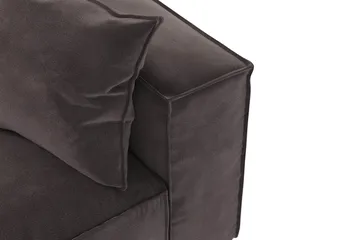Cubo 5-sits L-formad Djup Modulhörnsoffa i Sammet - Mörkgrå - Products - Möbler - Soffa - Hörnsoffa