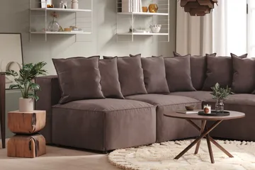 Cubo 5-sits L-formad Djup Modulhörnsoffa i Sammet - Mörkgrå - Products - Möbler - Soffa - Hörnsoffa
