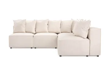 Cubo 5-sits L-formad Djup Modulhörnsoffa i Tyg - Beige - Products - Möbler - Soffa - Hörnsoffa