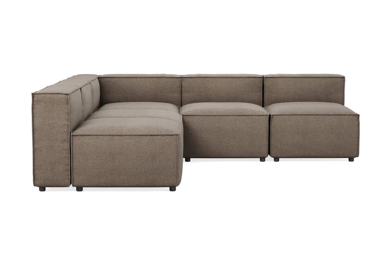 Cubo 5-sits L-formad Djup Modulhörnsoffa i Tyg - Grå - Products - Möbler - Soffa - Hörnsoffa