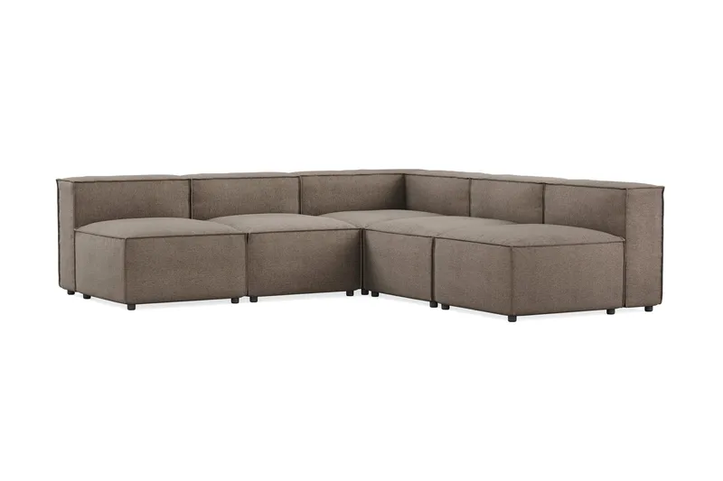 Cubo 5-sits L-formad Djup Modulhörnsoffa i Tyg - Grå - Products - Möbler - Soffa - Hörnsoffa