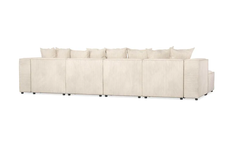 Cubo 5-sits U-formad Djup Modulsoffa med Divan och Schäslong i Manchester - Beige - Products - Möbler - Soffa - U-soffa