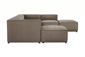 Cubo 5-sits U-formad Djup Modulsoffa Med Divan och Schäslong i Sammet - Grå - Products - Möbler - Soffa - U-soffa