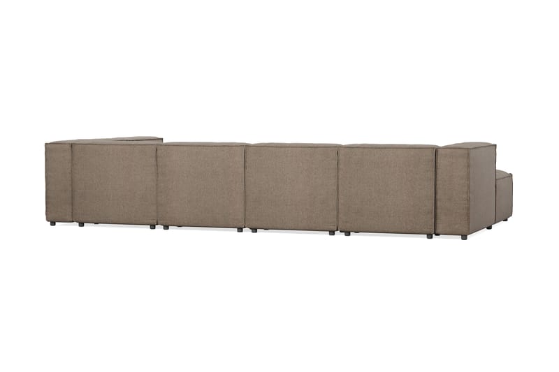 Cubo 5-sits U-formad Djup Modulsoffa Med Divan och Schäslong i Sammet - Grå - Products - Möbler - Soffa - U-soffa