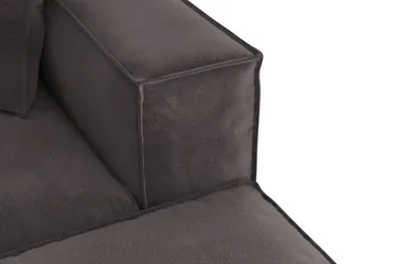 Cubo 5-sits U-formad Djup Modulsoffa Med Divan och Schäslong i Sammet - Mörkgrå - Products - Möbler - Soffa - U-soffa