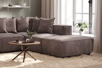 Cubo 5-sits U-formad Djup Modulsoffa Med Divan och Schäslong i Sammet - Mörkgrå - Products - Möbler - Soffa - U-soffa