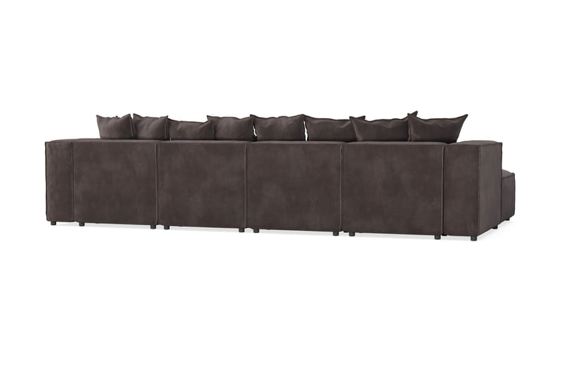 Cubo 5-sits U-formad Djup Modulsoffa Med Divan och Schäslong i Sammet - Mörkgrå - Products - Möbler - Soffa - U-soffa