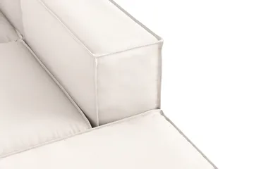 Cubo 5-sits U-formad Djup Modulsoffa Med Divan och Schäslong i Sammet - Vit - Products - Möbler - Soffa - U-soffa