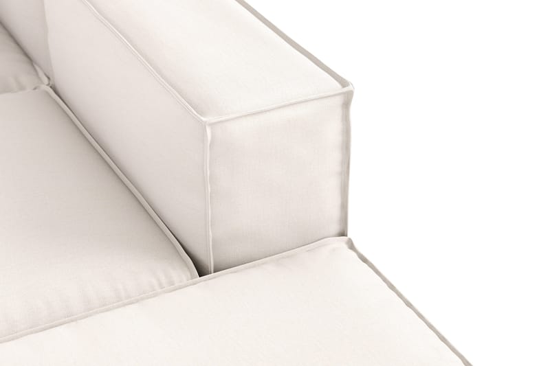 Cubo 5-sits U-formad Djup Modulsoffa Med Divan och Schäslong i Sammet - Vit - Products - Möbler - Soffa - U-soffa