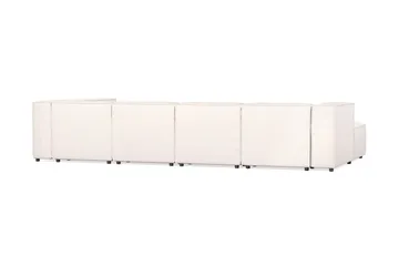 Cubo 5-sits U-formad Djup Modulsoffa Med Divan och Schäslong i Sammet - Vit - Products - Möbler - Soffa - U-soffa
