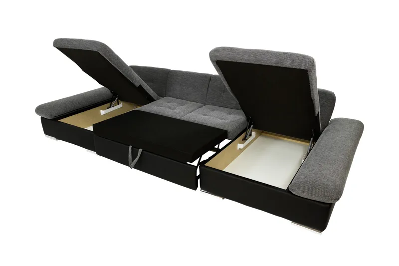 Dewitt Bäddsoffa Dubbelschäslong 4-sits i Sammet - Gul - Products - Möbler - Soffa - Sammetssoffa