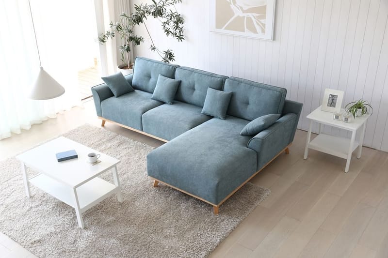 Divansoffa 267 cm lång - Classic - ljusblå - Products - Möbler - Soffa - Divansoffa & schäslongsoffa
