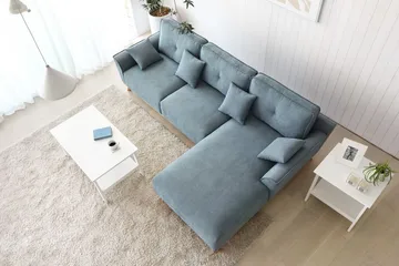 Divansoffa 267 cm lång - Classic - ljusblå - Products - Möbler - Soffa - Divansoffa & schäslongsoffa