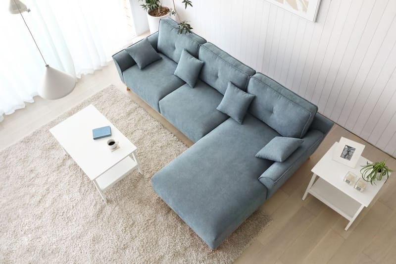 Divansoffa 267 cm lång - Classic - ljusblå - Products - Möbler - Soffa - Divansoffa & schäslongsoffa