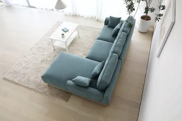 Divansoffa 267 cm lång - Classic - ljusblå - Products - Möbler - Soffa - Divansoffa & schäslongsoffa