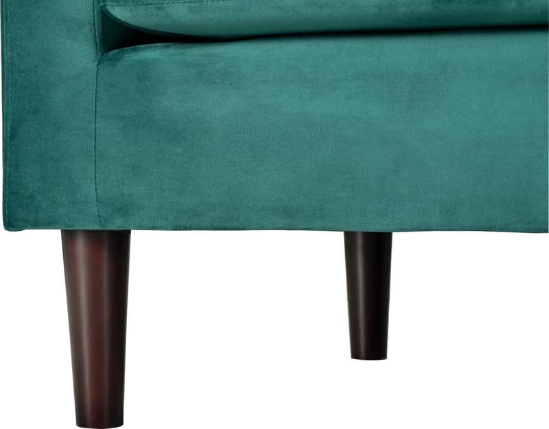 Divansoffa grön 218 cm bred - Grön/svart - Products - Möbler - Soffa - Sammetssoffa