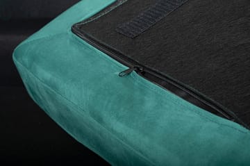 Divansoffa grön 218 cm bred - Grön/svart - Products - Möbler - Soffa - Sammetssoffa