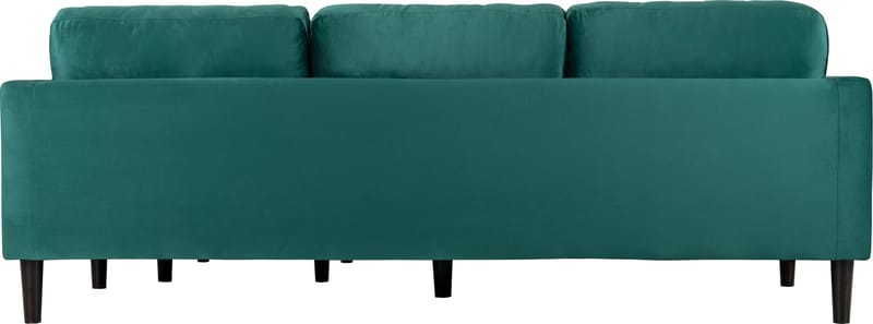 Divansoffa grön 218 cm bred - Grön/svart - Products - Möbler - Soffa - Sammetssoffa