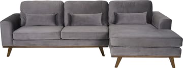 Divansoffa i grått sammet - Copenhagen - Mörkgrå - Products - Möbler - Soffa - Sammetssoffa