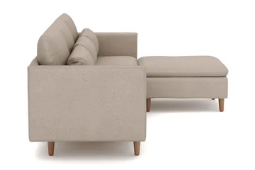 Lovis 3-sits Soffa med vändbar Divan i tyg - Beige - Products - Möbler - Soffa - Divansoffa & schäslongsoffa - 3 sits soffa med divan