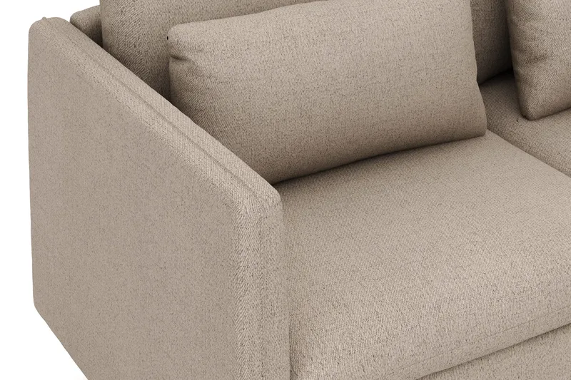 Lovis 3-sits Soffa med vändbar Divan i tyg - Beige - Products - Möbler - Soffa - Divansoffa & schäslongsoffa - 3 sits soffa med divan