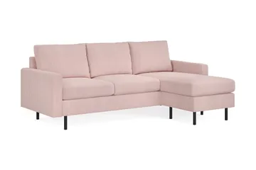 Peppe 3-sits Vändbar L-formad Divansoffa i Manchester - Rosa - Products - Möbler - Soffa - Divansoffa & schäslongsoffa - 3 sits soffa med divan