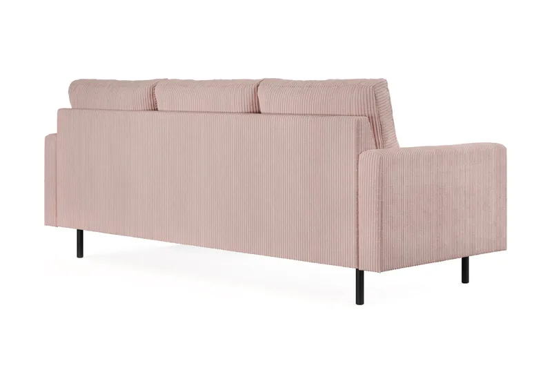 Peppe 3-sits Vändbar L-formad Divansoffa i Manchester - Rosa - Products - Möbler - Soffa - Divansoffa & schäslongsoffa - 3 sits soffa med divan